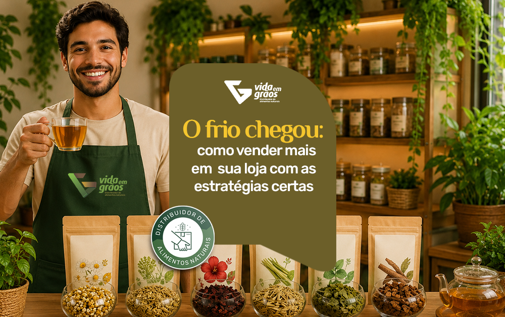 Imagem de uma loja que está aproveitando o frio para vender produtos mais estratégicos de acordo com a estação.