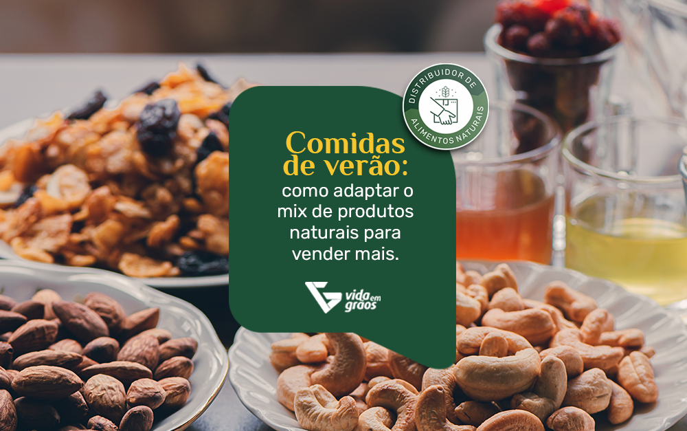 Imagem de um mix de produtos naturais para o verão.